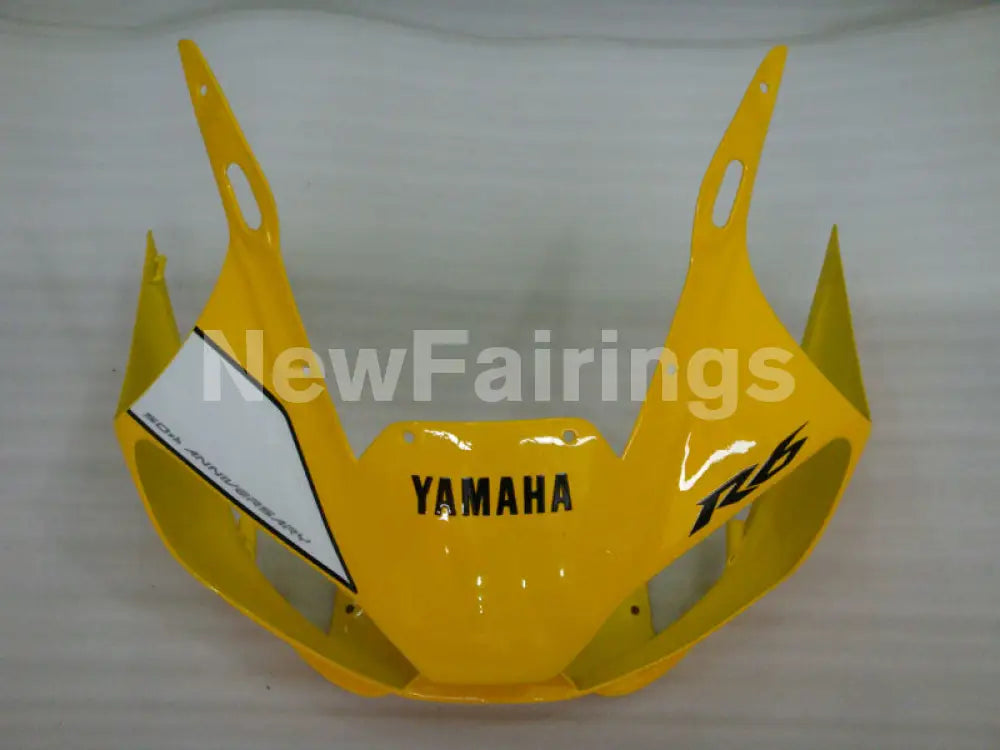 Yellow and Black White Factory Style - YZF-R6 98-02 Fairing Kit