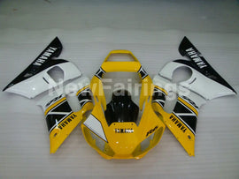 Yellow and Black White Factory Style - YZF-R6 98-02 Fairing Kit