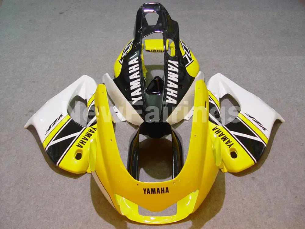 Yellow and Black White Factory Style - YZF1000R Thunderace 96-05 Fairing Kit