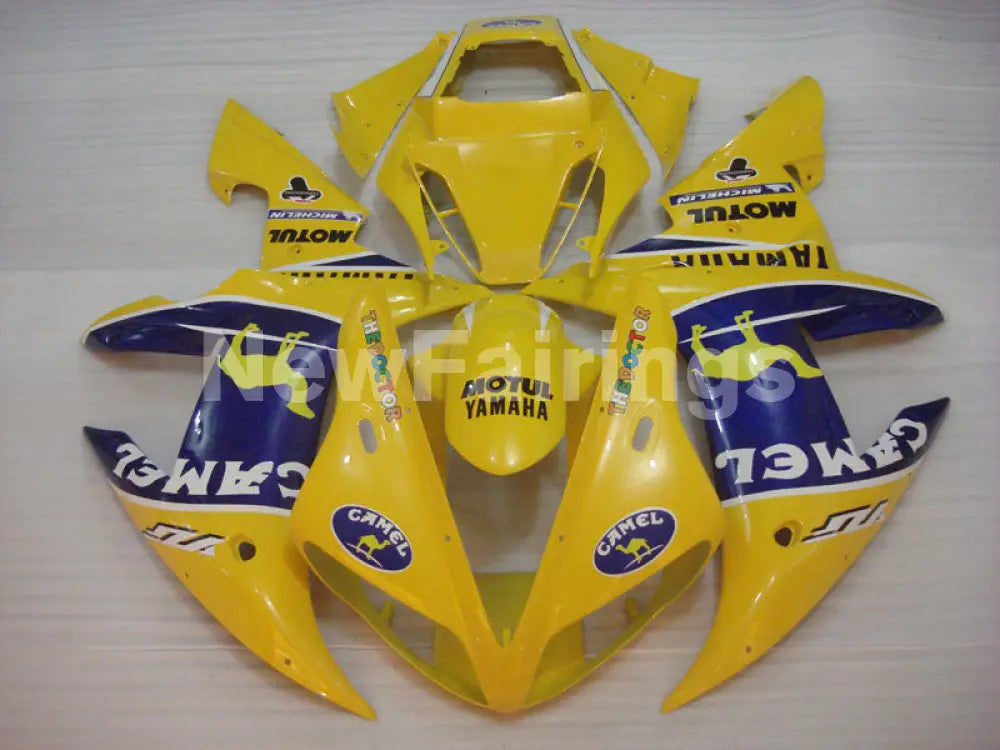 Yellow and Blue Camel - YZF-R1 02-03 Fairing Kit