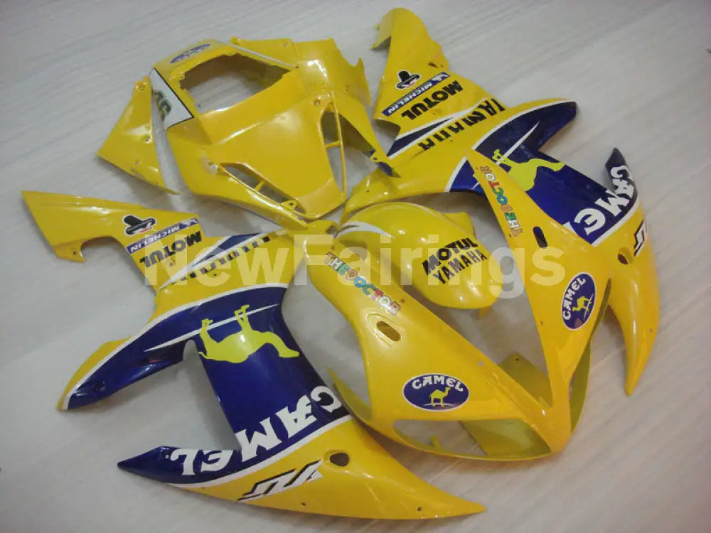 Yellow and Blue Camel - YZF-R1 02-03 Fairing Kit