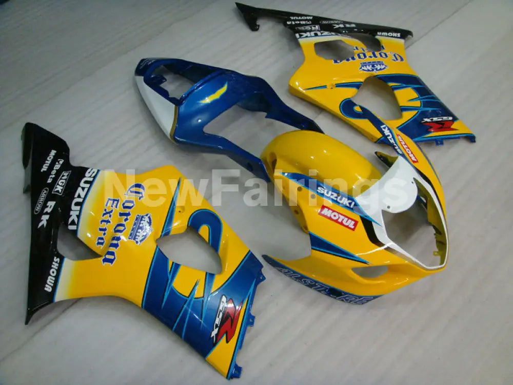 Yellow and Blue Corona - GSX-R1000 03-04 Fairing Kit