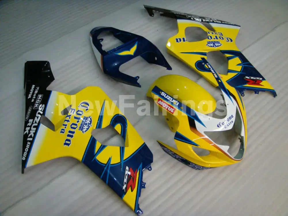 Yellow and Blue Corona - GSX-R600 04-05 Fairing Kit