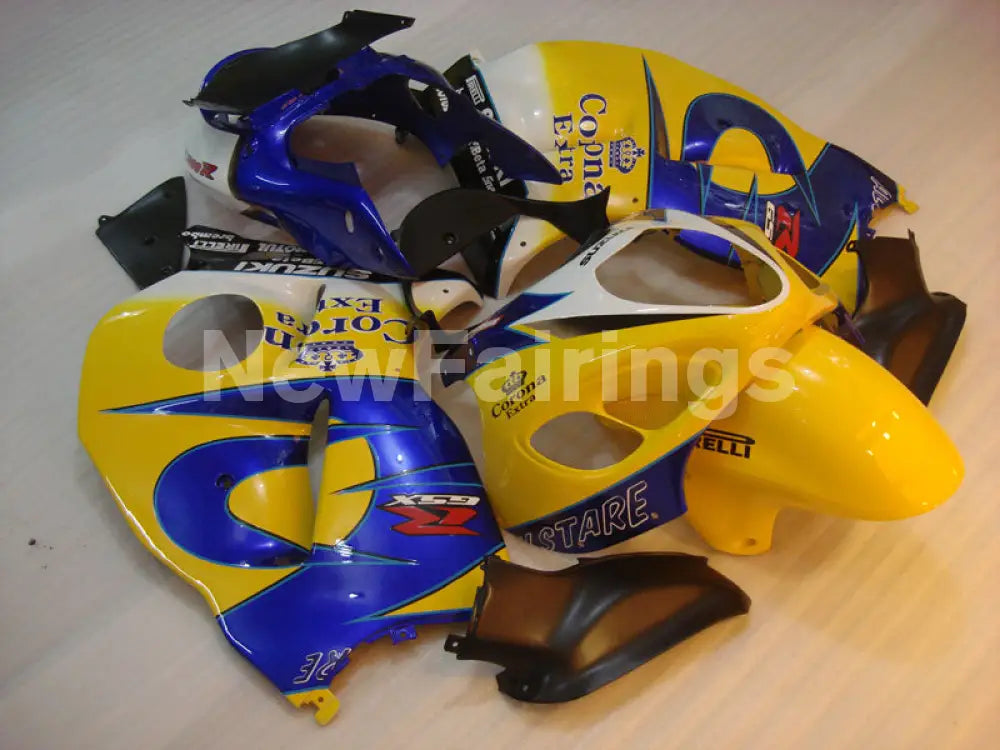 Yellow and Blue Corona - GSX1300R Hayabusa 99-07 Fairing Kit