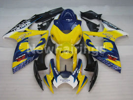 Yellow and Blue White Corona - GSX-R600 06-07 Fairing Kit