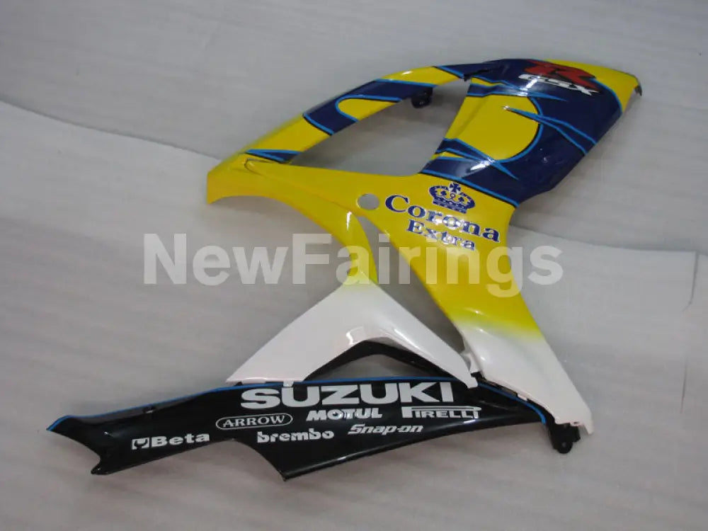 Yellow and Blue White Corona - GSX-R600 06-07 Fairing Kit