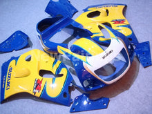 Cargar imagen en el visor de la galería, Yellow and Blue White Corona - GSX-R600 96-00 Fairing Kit