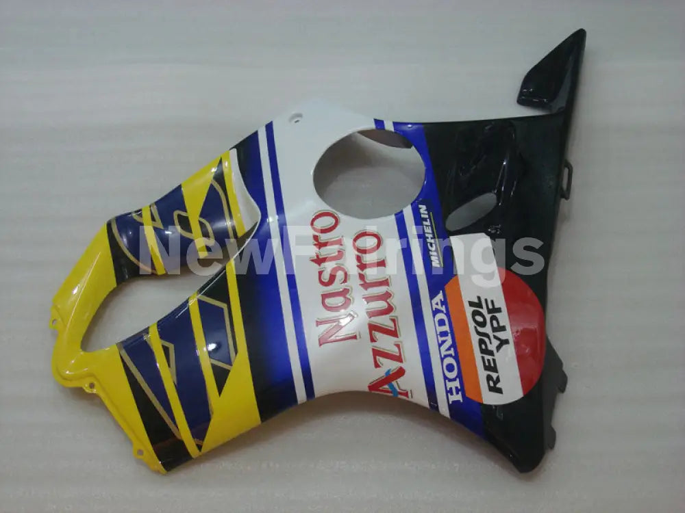 Yellow and Blue White Nastro Azzurro - CBR600 F4i 01-03 Fairing Kit