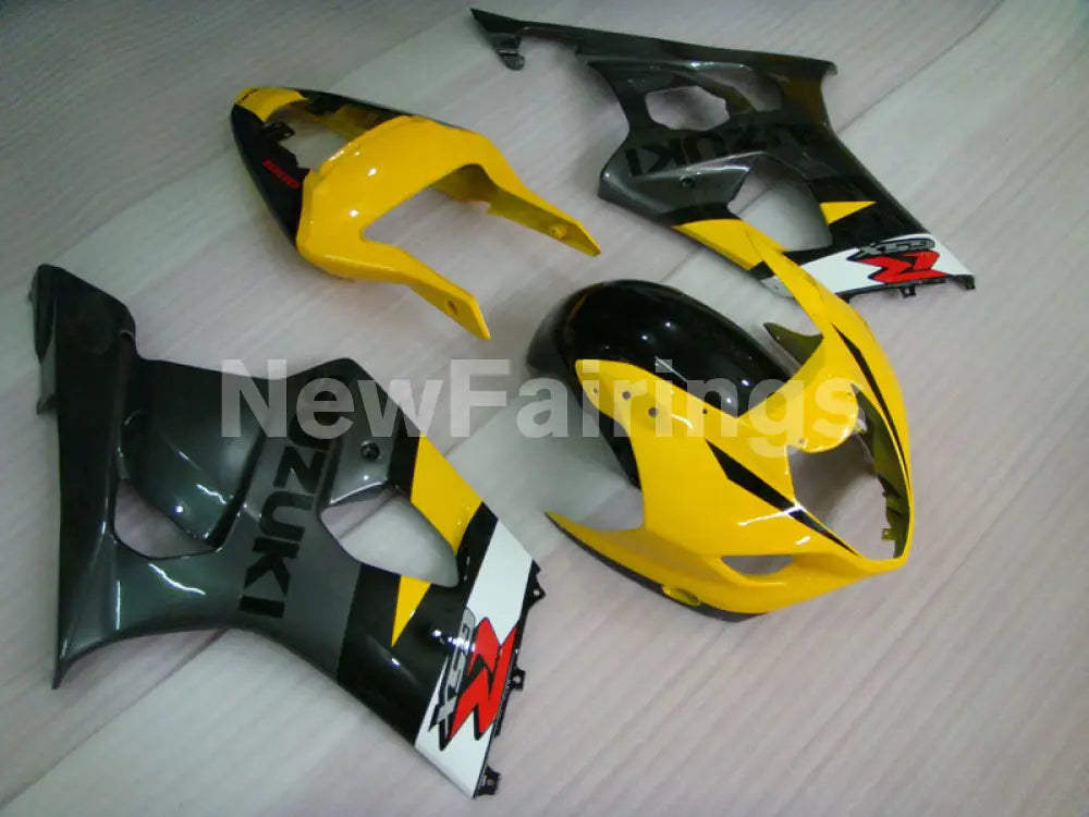 Yellow and Grey Black Factory Style - GSX-R1000 03-04 Fairing Kit
