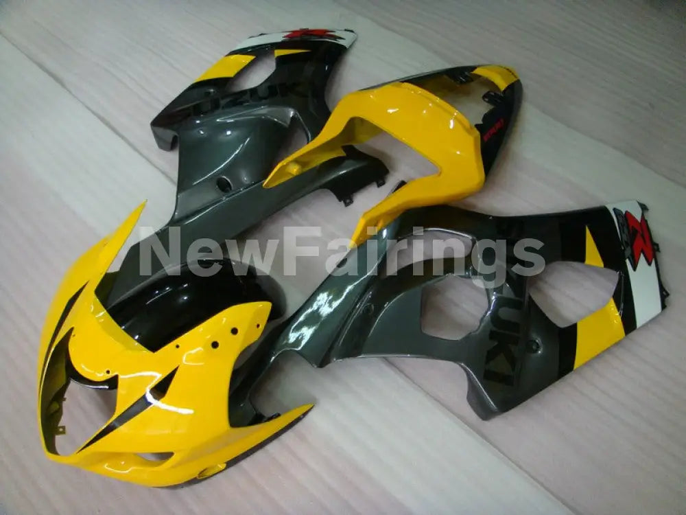 Yellow and Grey Factory Style - GSX-R600 04-05 Fairing Kit