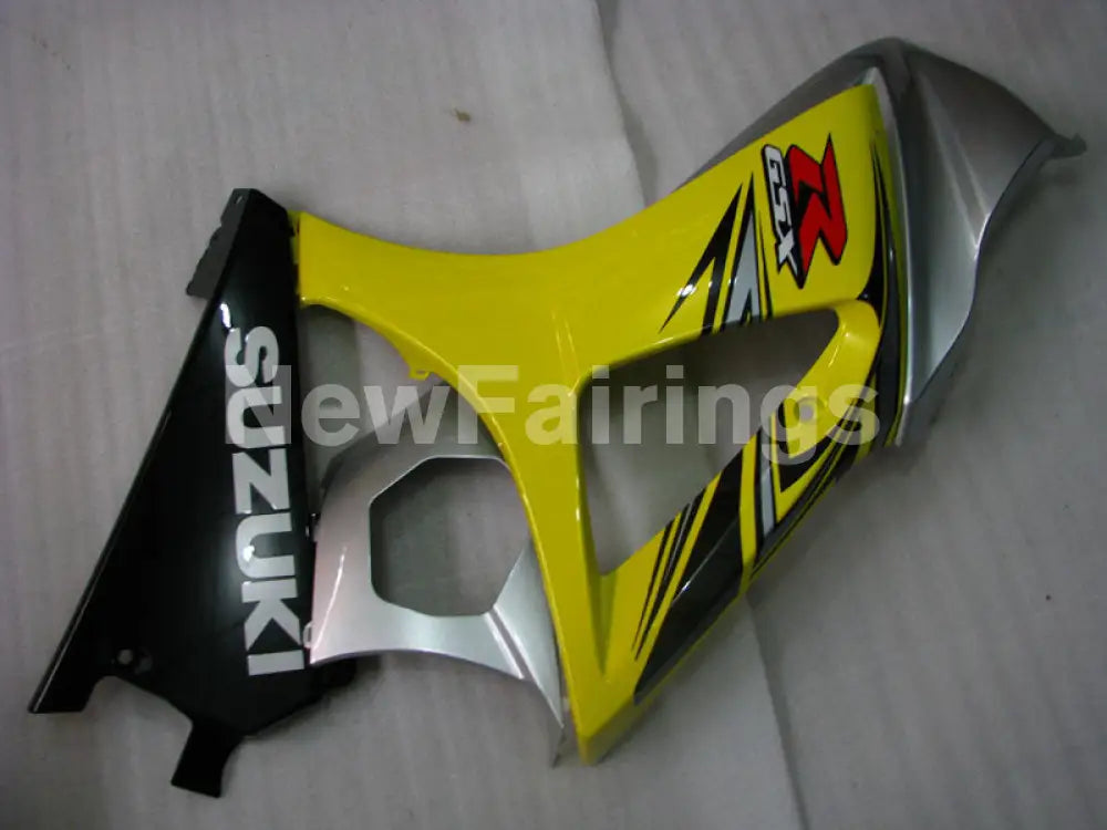 Yellow and Silver Black Factory Style - GSX-R1000 07-08 Fairing Kit