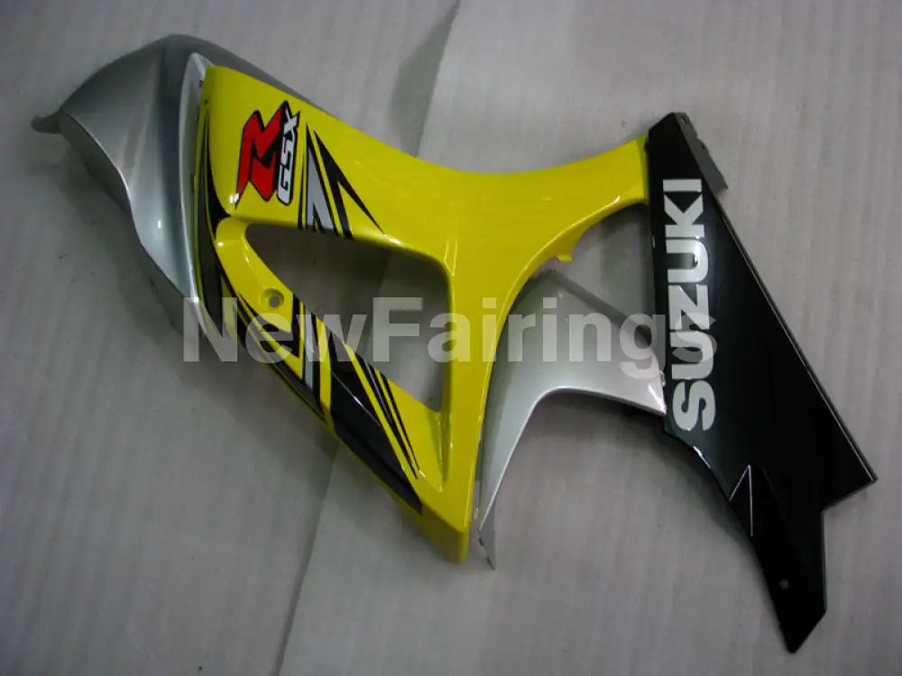 Yellow and Silver Black Factory Style - GSX-R1000 07-08 Fairing Kit