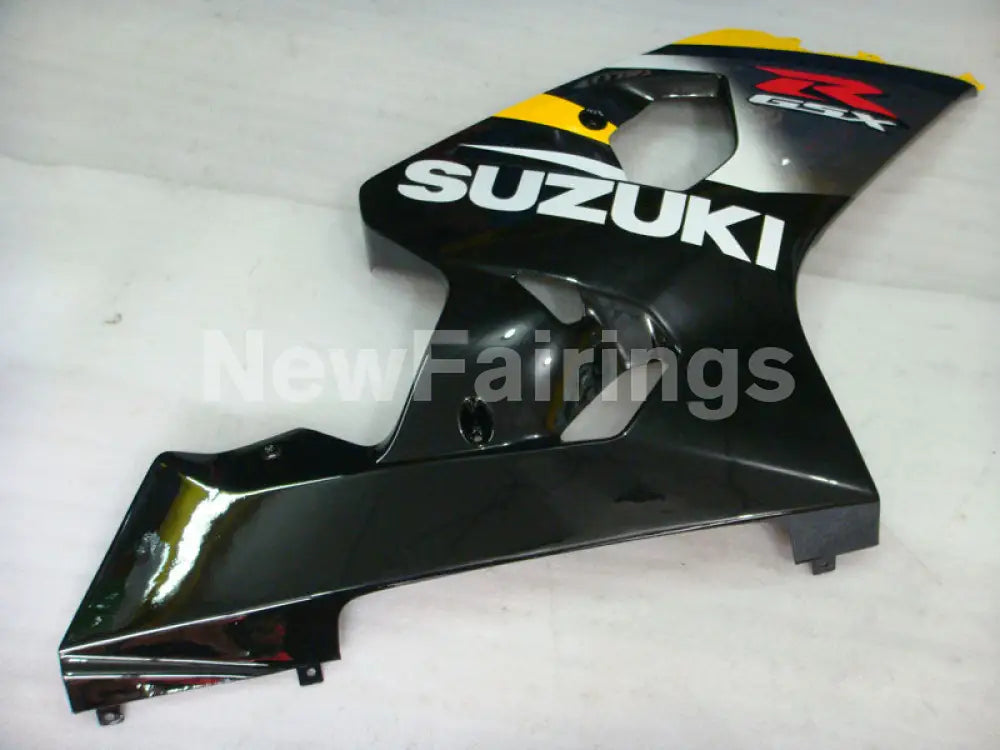 Yellow and Silver Black Factory Style - GSX-R600 04-05 Fairing Kit
