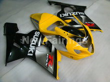 Cargar imagen en el visor de la galería, Yellow and Silver Black Factory Style - GSX-R750 04-05 Fairing Kit