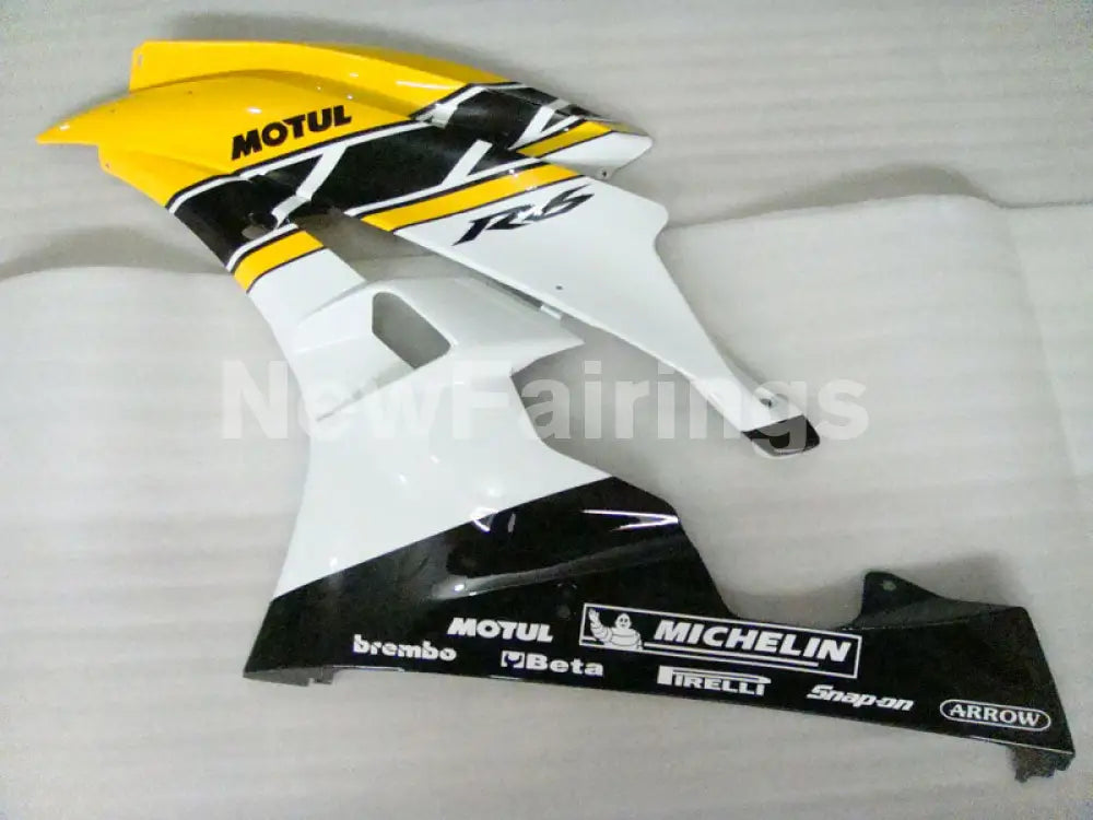 Yellow and White Black Factory Style - YZF-R6 06-07 Fairing Kit