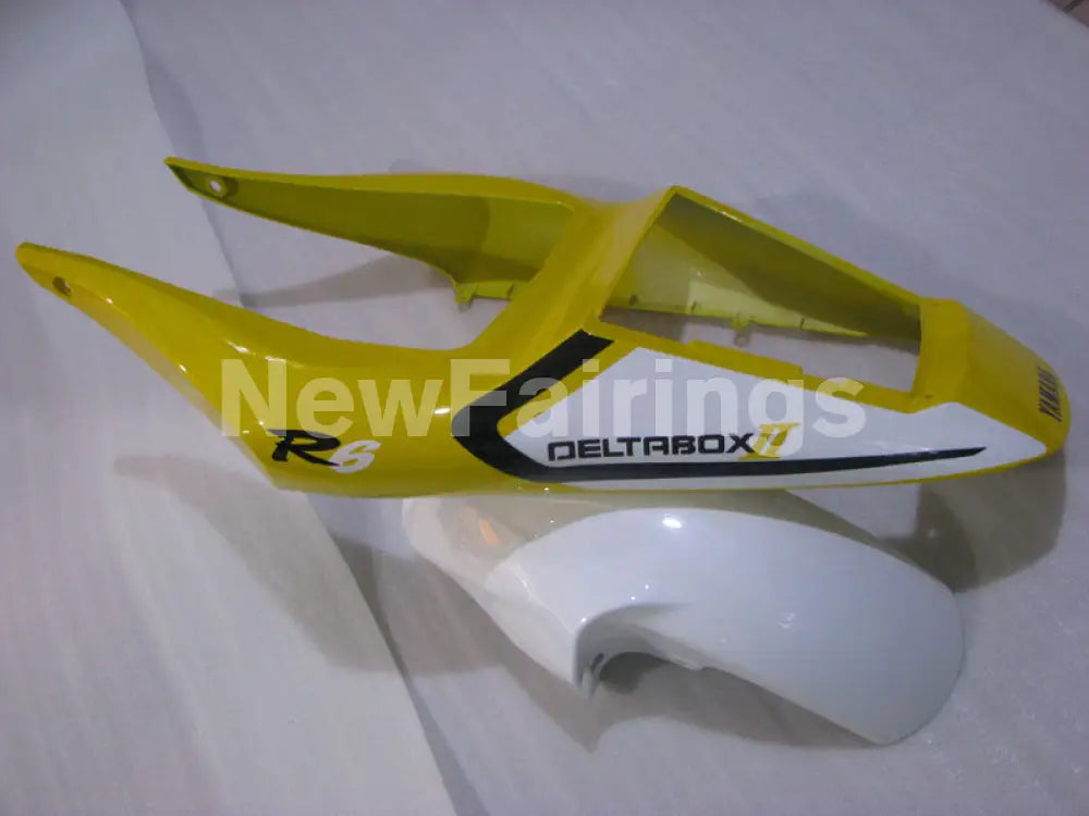 Yellow and White Black Factory Style - YZF-R6 98-02 Fairing Kit
