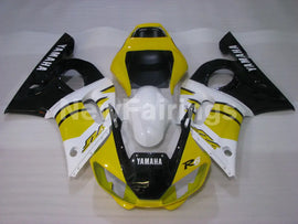 Yellow and White Black Factory Style - YZF-R6 98-02 Fairing Kit