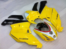 Cargar imagen en el visor de la galería, Yellow and Black White Factory Style - Ducati 749 03-04 Fairing Kit (Single Passenger Seat)