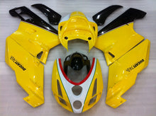 Cargar imagen en el visor de la galería, Yellow and Black White Factory Style - Ducati 749 03-04 Fairing Kit (Single Passenger Seat)