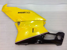 Cargar imagen en el visor de la galería, Yellow and Black White Factory Style - Ducati 749 03-04 Fairing Kit (Single Passenger Seat)