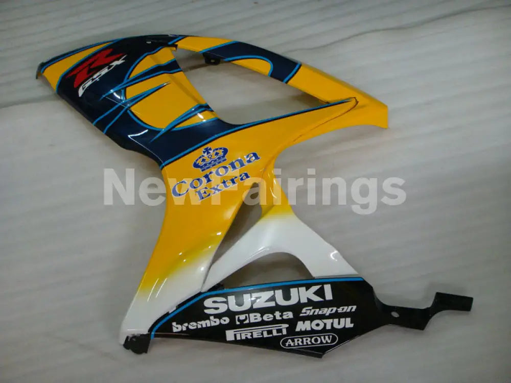 Yellow Blue and White Corona - GSX-R600 06-07 Fairing Kit
