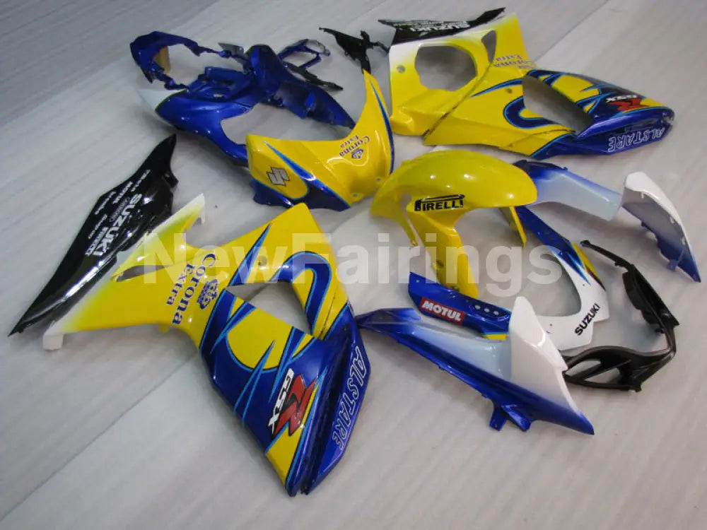 Yellow and Blue Corona - GSX-R1000 09-16 Fairing Kit