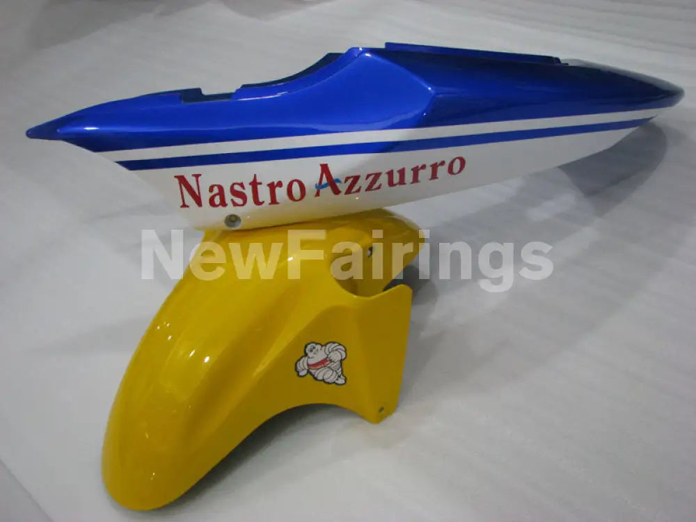 Yellow and Blue White Nastro Azzurro - CBR600 F4 99-00 Fairing Kit