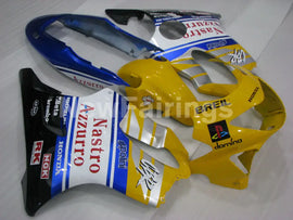 Yellow and Blue White Nastro Azzurro - CBR600 F4 99-00 Fairing Kit