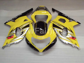 Yellow and Silver Black Factory Style - GSX-R600 01-03 Fairing Kit