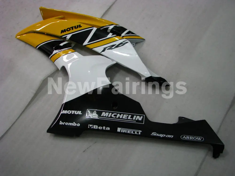 Yellow White and Black Factory Style - YZF-R6 08-16 Fairing Kit