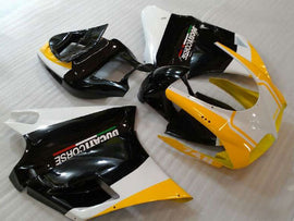Yellow and White Black Factory Style - Ducati 748 96-02 Fairing Kit