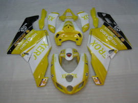 Yellow and White Black Xerox - Ducati 749/999 05-06 Fairing Kit (Single Passenger Seat)