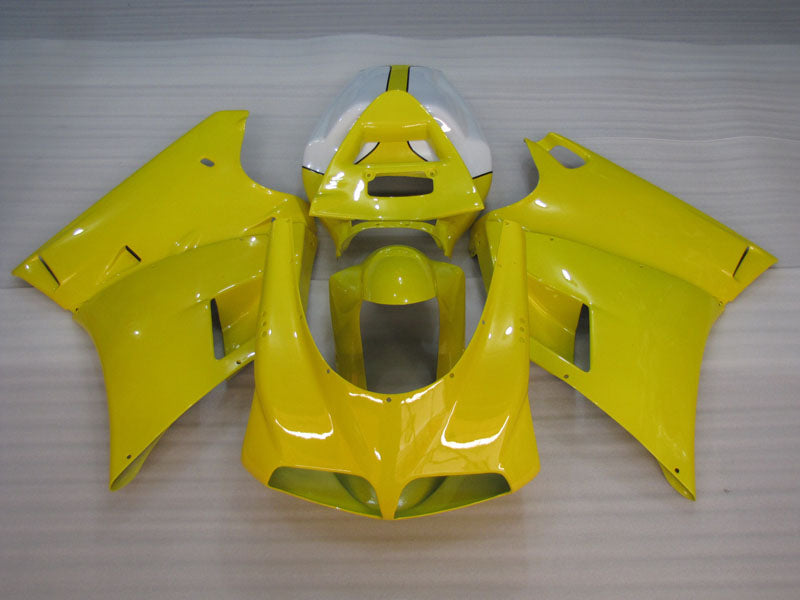 Yellow and White No decals - Ducati 748/916/996/998 96-02 Fairing Kit (Single Passenger Seat)